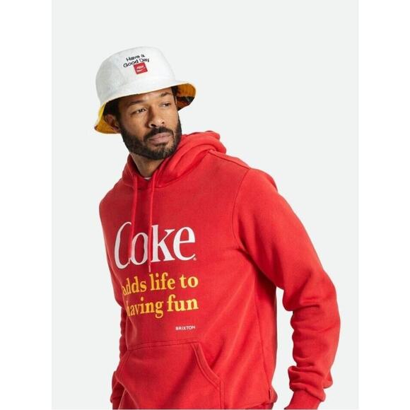 Brixton x Coca-Cola Good Day Rock ‘N’ Roll Classics Reversible Bucket Hat S/M - Picture 3 of 10